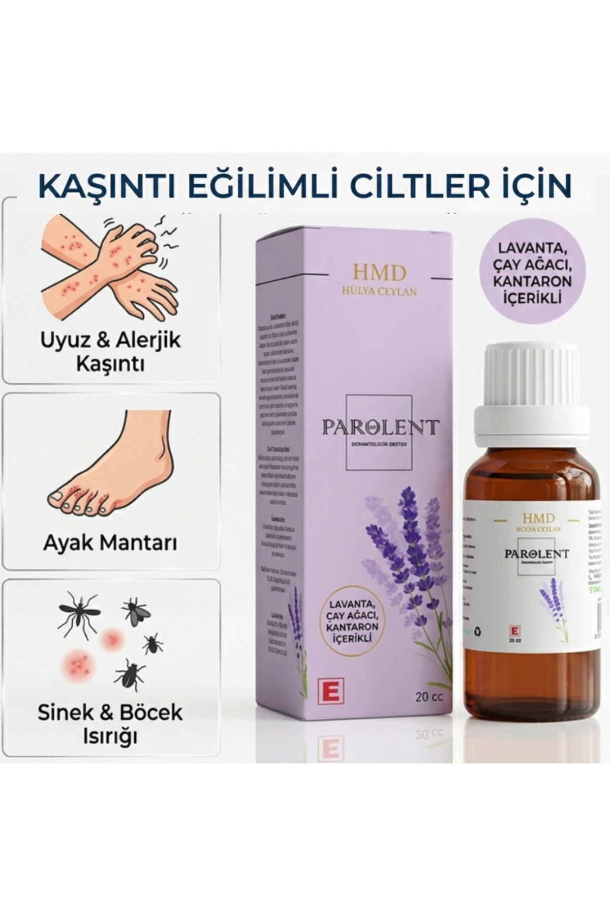 Kaşıntı Gidermeye Yardımcı Losyon 20 cc | Çok Yönlü Yatıştırıcı, Ferahlatıcı ve Cilt Konforunu Destekleyen Özel Bakım Losyonu