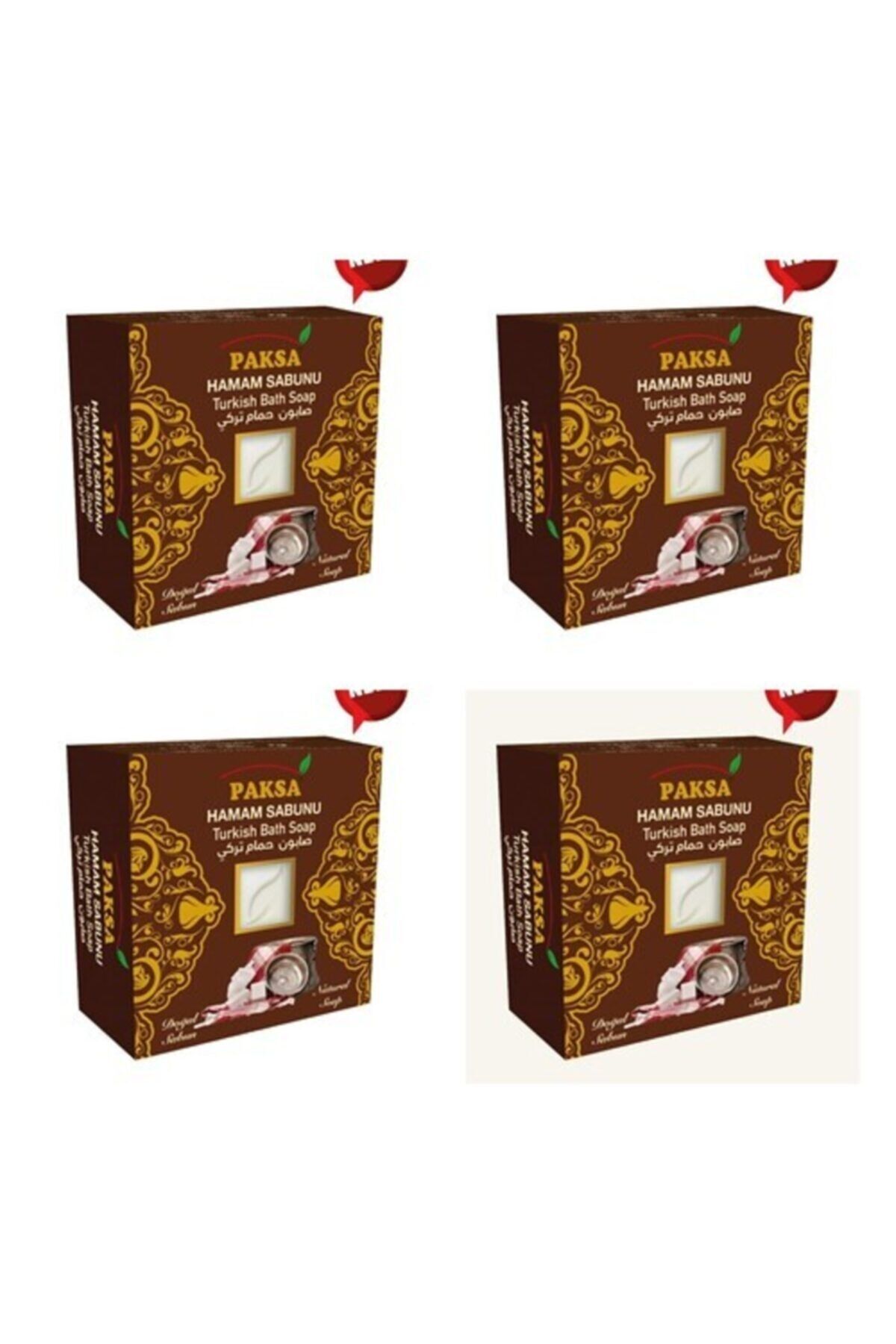 Hamam Sabunu 4 x 125 gr | Geleneksel Hamam Kokulu, Derinlemesine Temizleyici, Ferahlatıcı ve Arındırıcı Sabun Seti