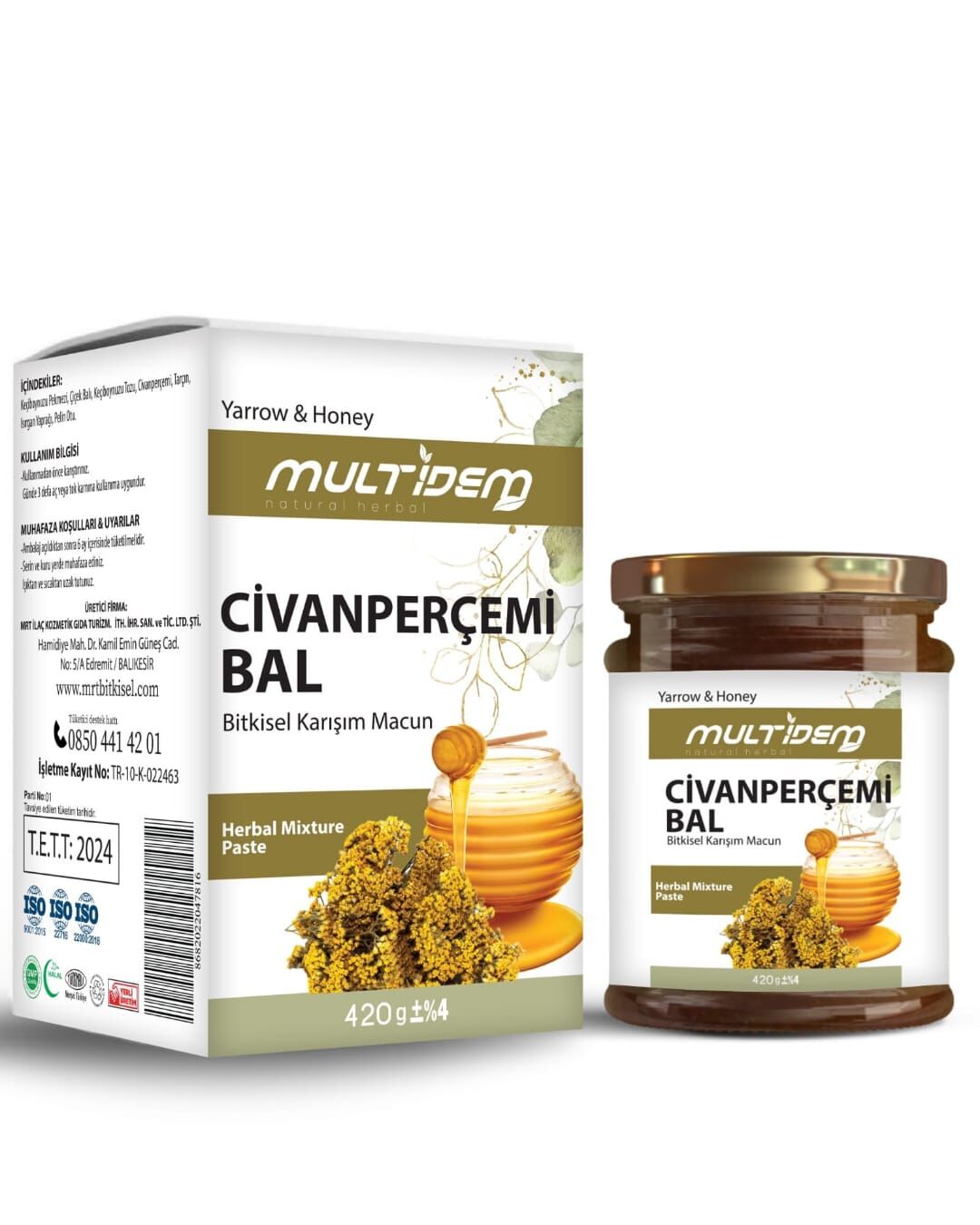 Civanperçemli Bitkisel Macun 420 gr | Civanperçemi ve Doğal Bal İçeren, Geleneksel Destekleyici Bitkisel Karışım