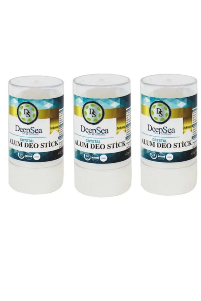 Kristal Doğal Tuz Roll-On 60 gr x 3 Ad.| %100 Doğal Mineral Tuz İçeren Ter Kokusu Giderici Deodorant