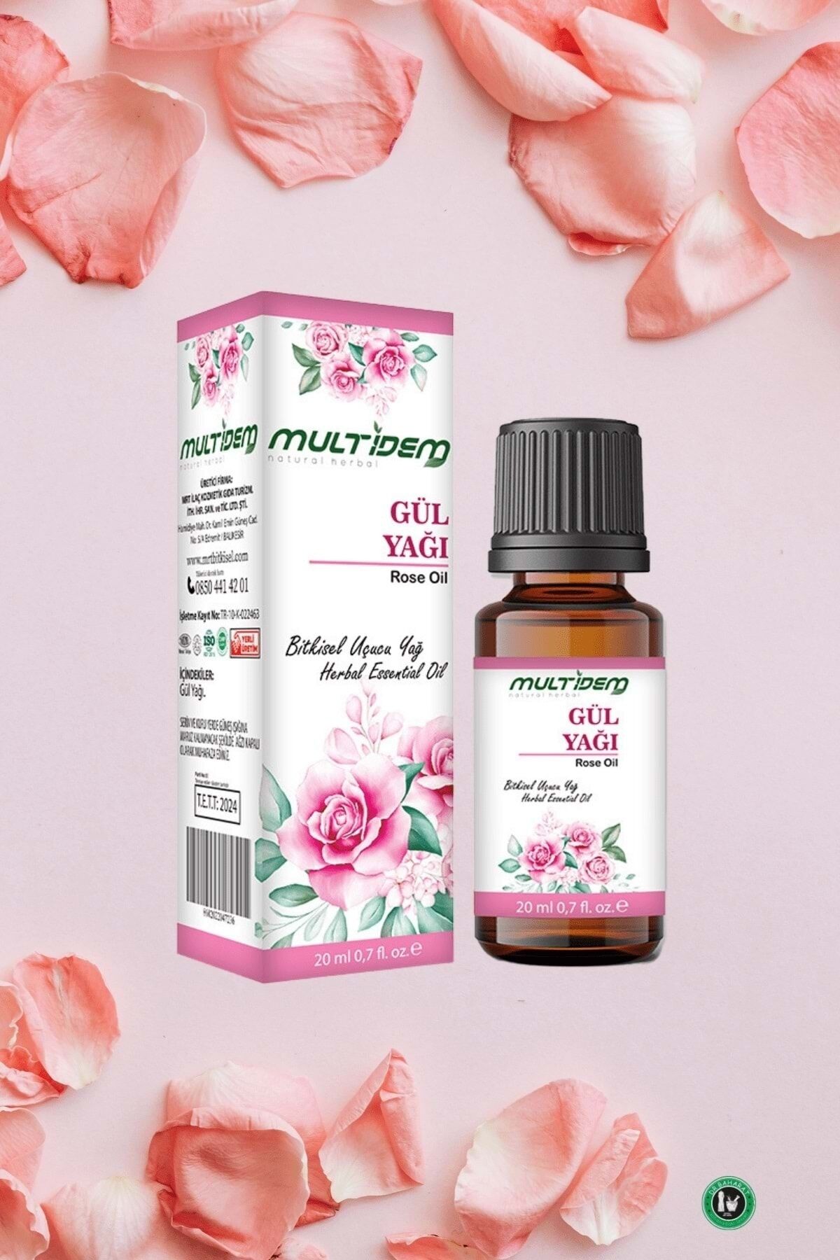 Gül Uçucu Bitkisel Yağı 2 x 20 ml | Doğal Gül Yağı, Canlandırıcı, Ferahlatıcı ve Besleyici Kişisel Bakım Seti