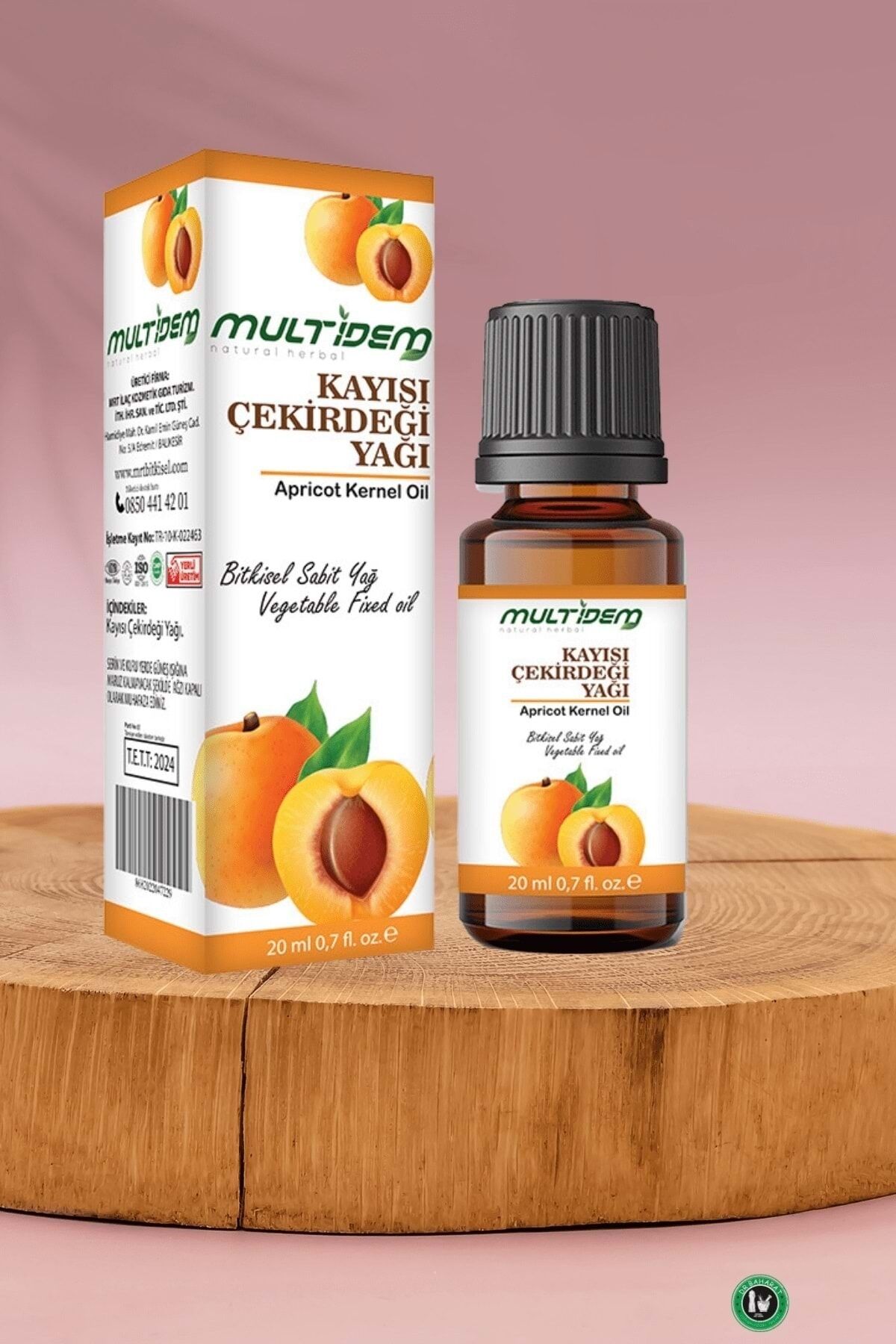Kayısı Çekirdeği Yağı 2 x 20 ml | Doğal Sabit Bitkisel Yağ, Yoğun Besleyici ve Yenileyici Cilt Bakım Seti