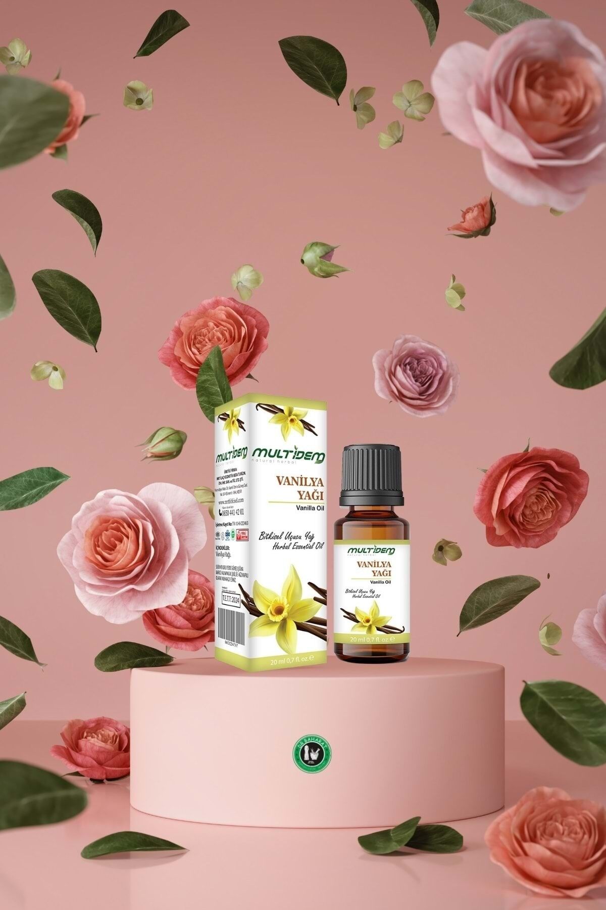 Vanilya Yağı 2 x 20 ml | Doğal Vanilya Özlü, Nemlendirici, Yatıştırıcı ve Ferah Kokulu Bitkisel Bakım Yağı Seti