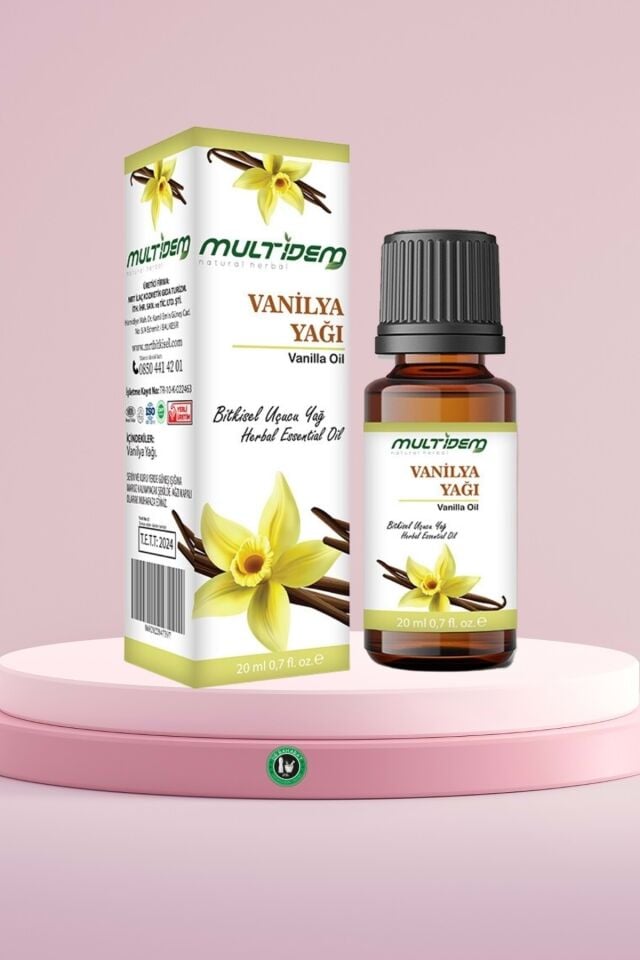 Vanilya Yağı 2 x 20 ml | Doğal Vanilya Özlü, Nemlendirici, Yatıştırıcı ve Ferah Kokulu Bitkisel Bakım Yağı Seti