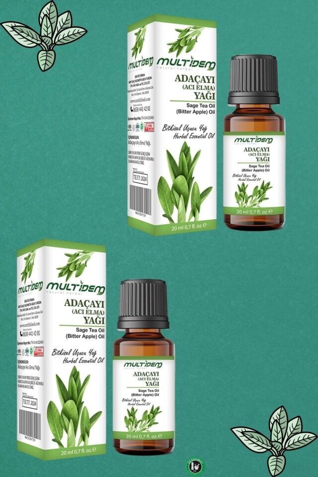 Adaçayı Yağı 2 x 20 ml | Doğal Bitkisel Sabit Yağ, Arındırıcı ve Dengeleyici Cilt Bakım Seti