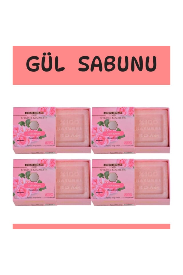 Gül Sabunu 125 gr | Doğal Gül Özlü, Nemlendirici, Ferahlatıcı ve Besleyici Geleneksel Sabun