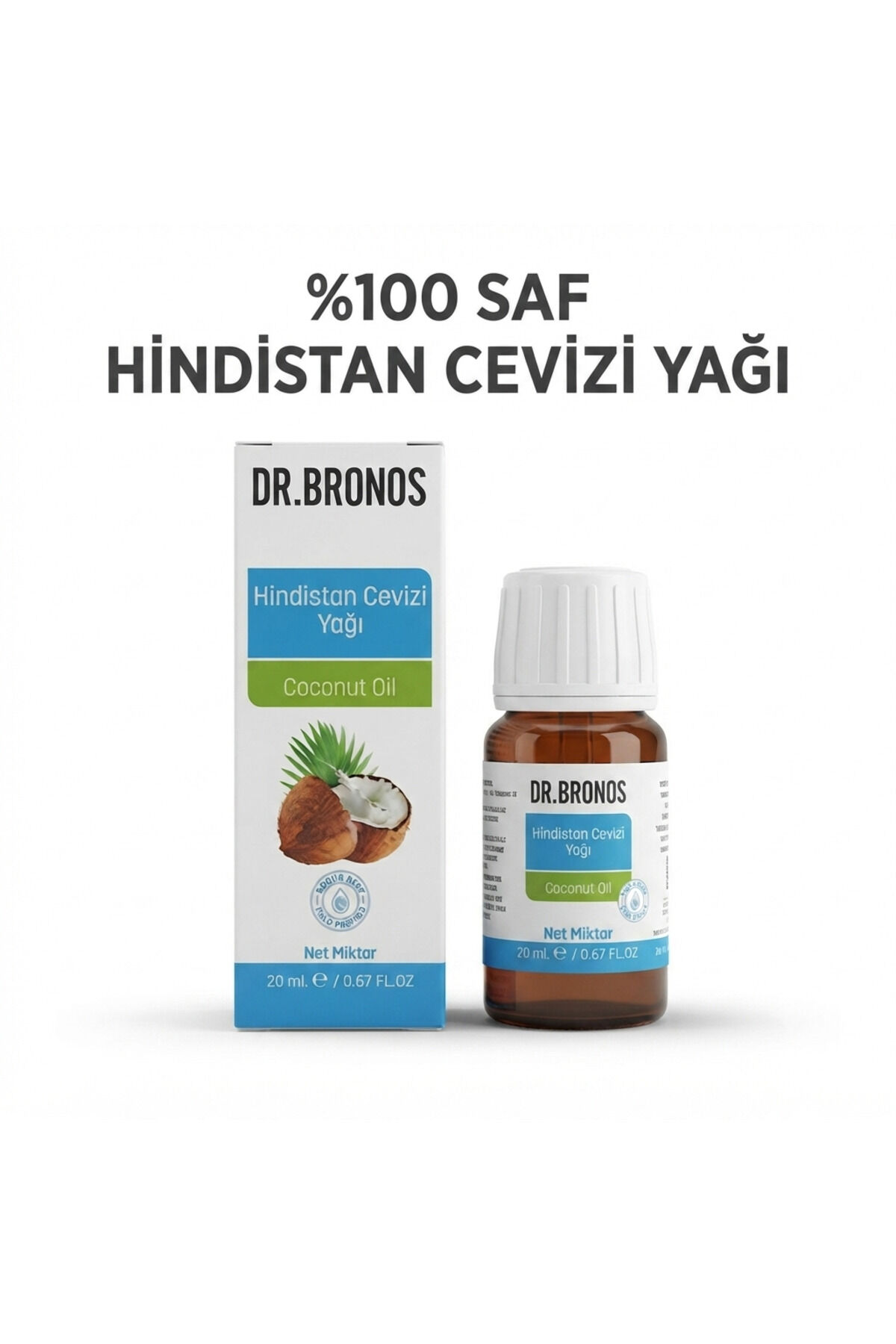 %100 Saf Hindistan Cevizi Yağı 20 ml-Soğuk Sıkım Dahili Ve Harici Kullanıma Uygundur