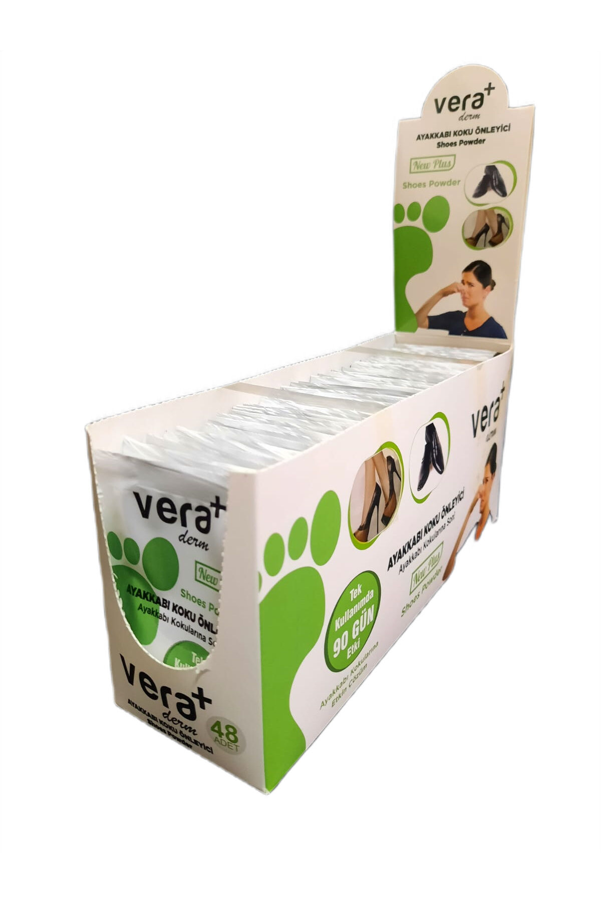 Ayak ve Ayakkabı Koku Önleyici Toz 48 x 10 gr | Uzun Süreli Etkili, Ferahlatıcı ve Koku Giderici Bakım Tozu