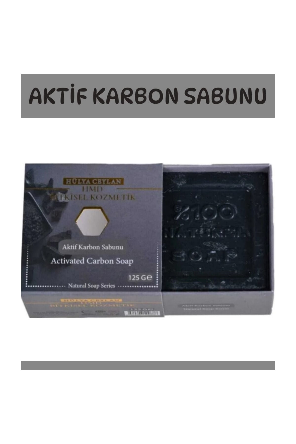 Aktif Karbon Sabunu 125 gr | Gözenek Arındırıcı, Detoks Etkili, Yağ Dengeleyici ve Derinlemesine Temizleyici Geleneksel Sabun