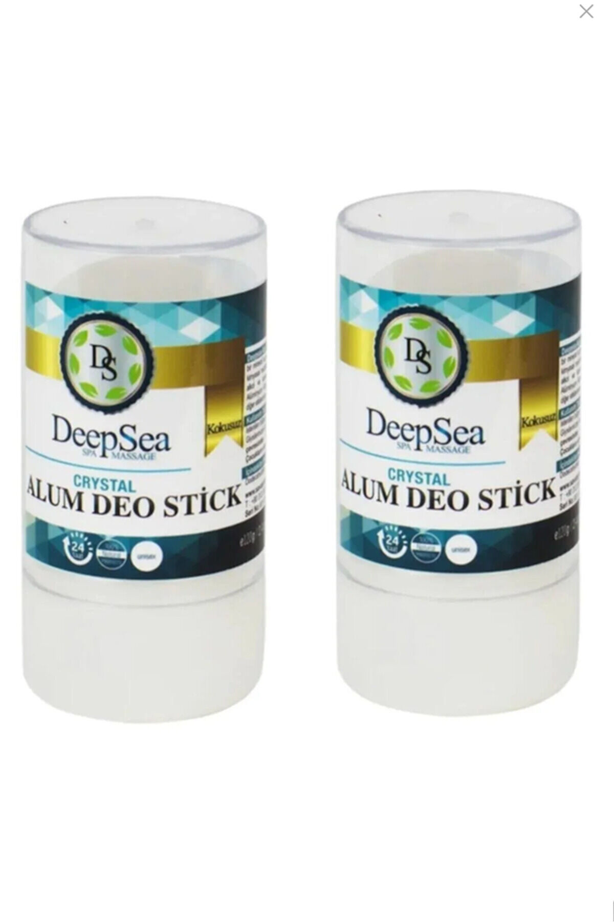 Kristal Doğal Tuz Roll-On 60 gr x 2 Ad.| %100 Doğal Mineral Tuz İçeren Ter Kokusu Giderici Deodorant