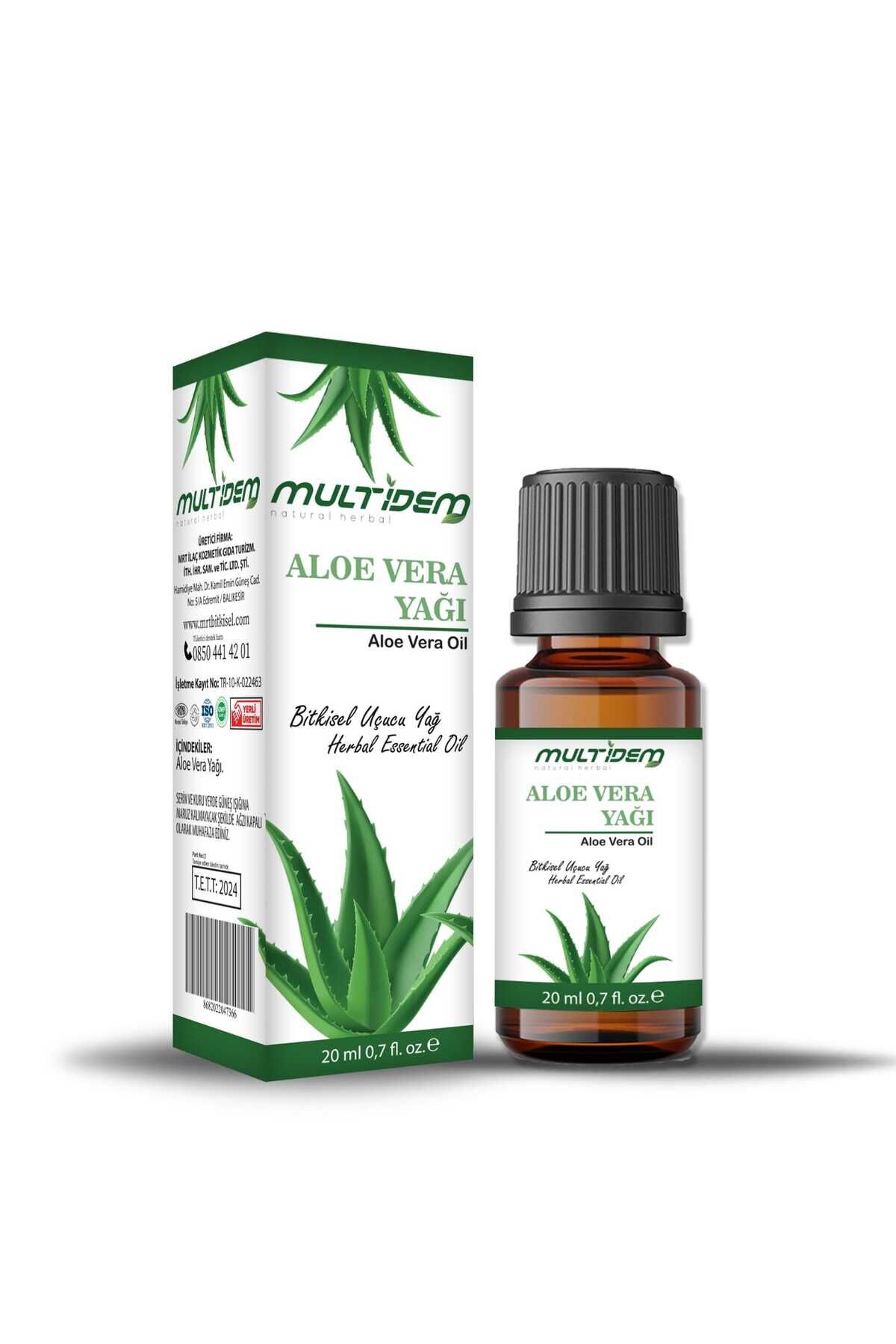 Aloe Vera Yağı 2 x 20 cc | Cilt ve Vücut Bakımı İçin Nemlendirici, Yatıştırıcı ve Besleyici Özel Bakım Yağı Seti