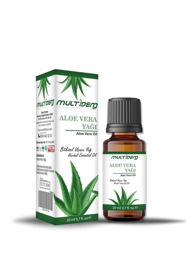 Aloe Vera Yağı 2 x 20 cc | Cilt ve Vücut Bakımı İçin Nemlendirici, Yatıştırıcı ve Besleyici Özel Bakım Yağı Seti