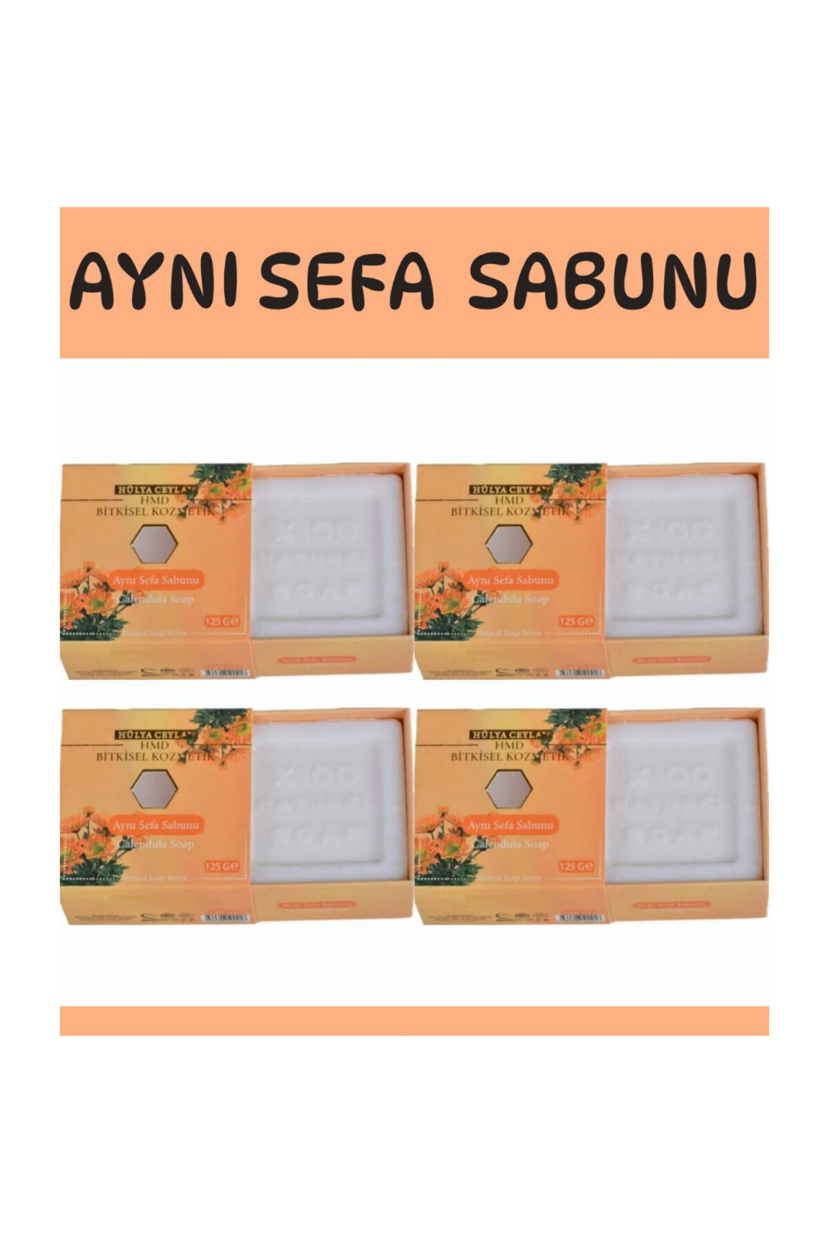 Doğal Aynısefa Sabunu 4 x 125 gr | Cilt ve Vücut Bakımı İçin Yatıştırıcı, Onarıcı, Nemlendirici ve Geleneksel Sabun Seti