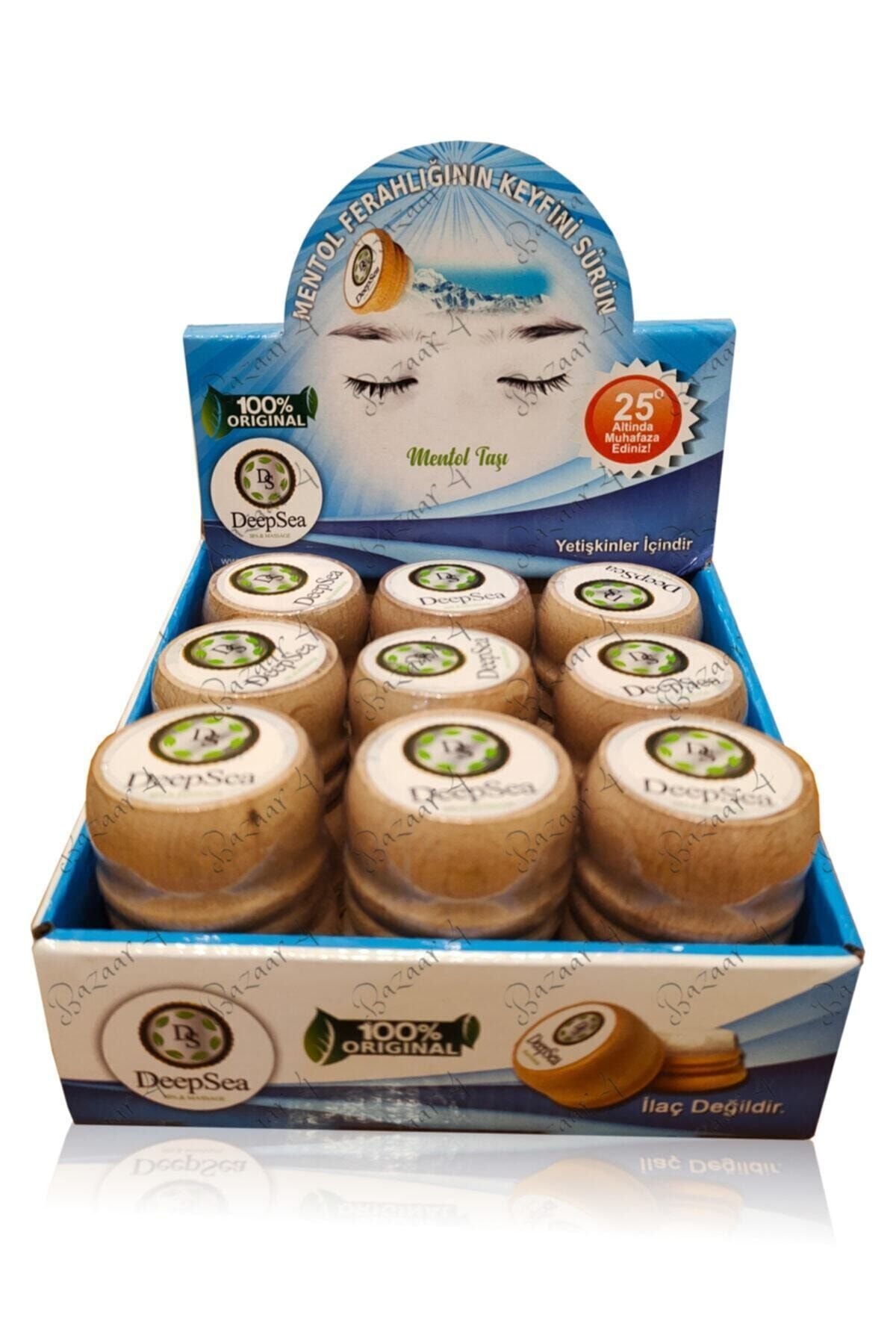 Doğal Kristal Menthol Migren Taşı 18 Ad.-Baş, Şakak, Boyun ve Ense İçin Ferahlatıcı ve Rahatlatıcı Bakım Taşı
