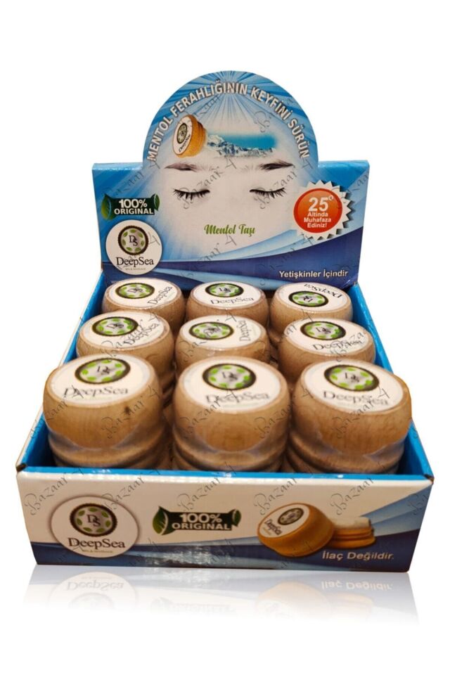 Doğal Kristal Menthol Migren Taşı 18 Ad.-Baş, Şakak, Boyun ve Ense İçin Ferahlatıcı ve Rahatlatıcı Bakım Taşı