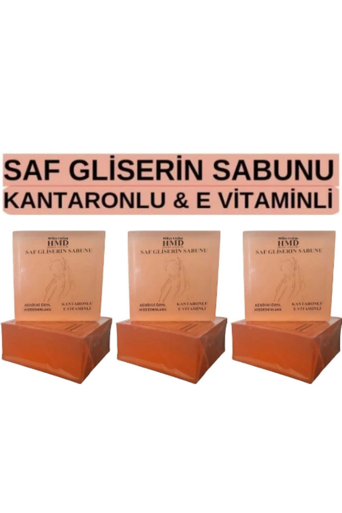 Saf Gliserin Sabunu Kantaronlu ve E Vitaminli 3 x 120 gr| Yoğun Nemlendirici, Besleyici, Yatıştırıcı ve Pürüzsüzleştirici Özel Şeffaf Sabun Seti