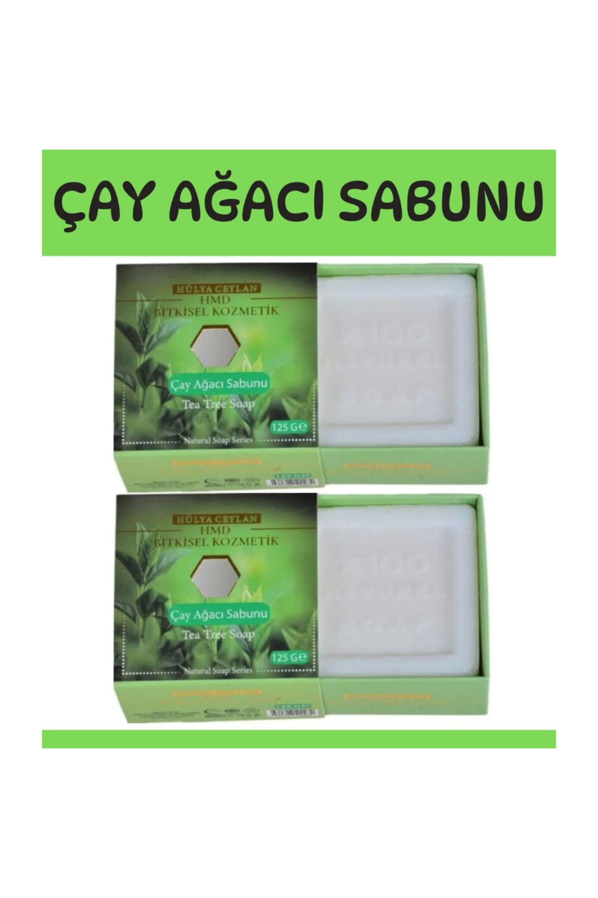 Çay Ağacı Sabunu 2 x 125 gr | Cilt ve Vücut Bakımı İçin Arındırıcı, Ferahlatıcı ve Gözenek Temizleyici Özel Sabun Seti