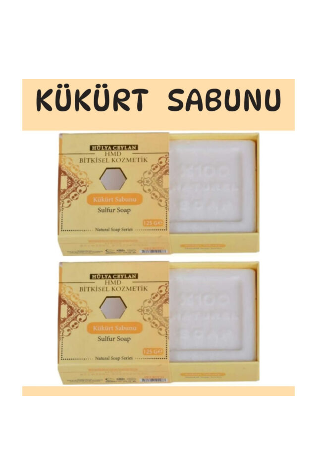 Kükürt Sabunu 2 x 125 gr | Cilt ve Vücut Bakımı İçin Derinlemesine Arındırıcı, Yağ Dengeleyici ve Gözenek Temizleyici Özel Sabun Seti