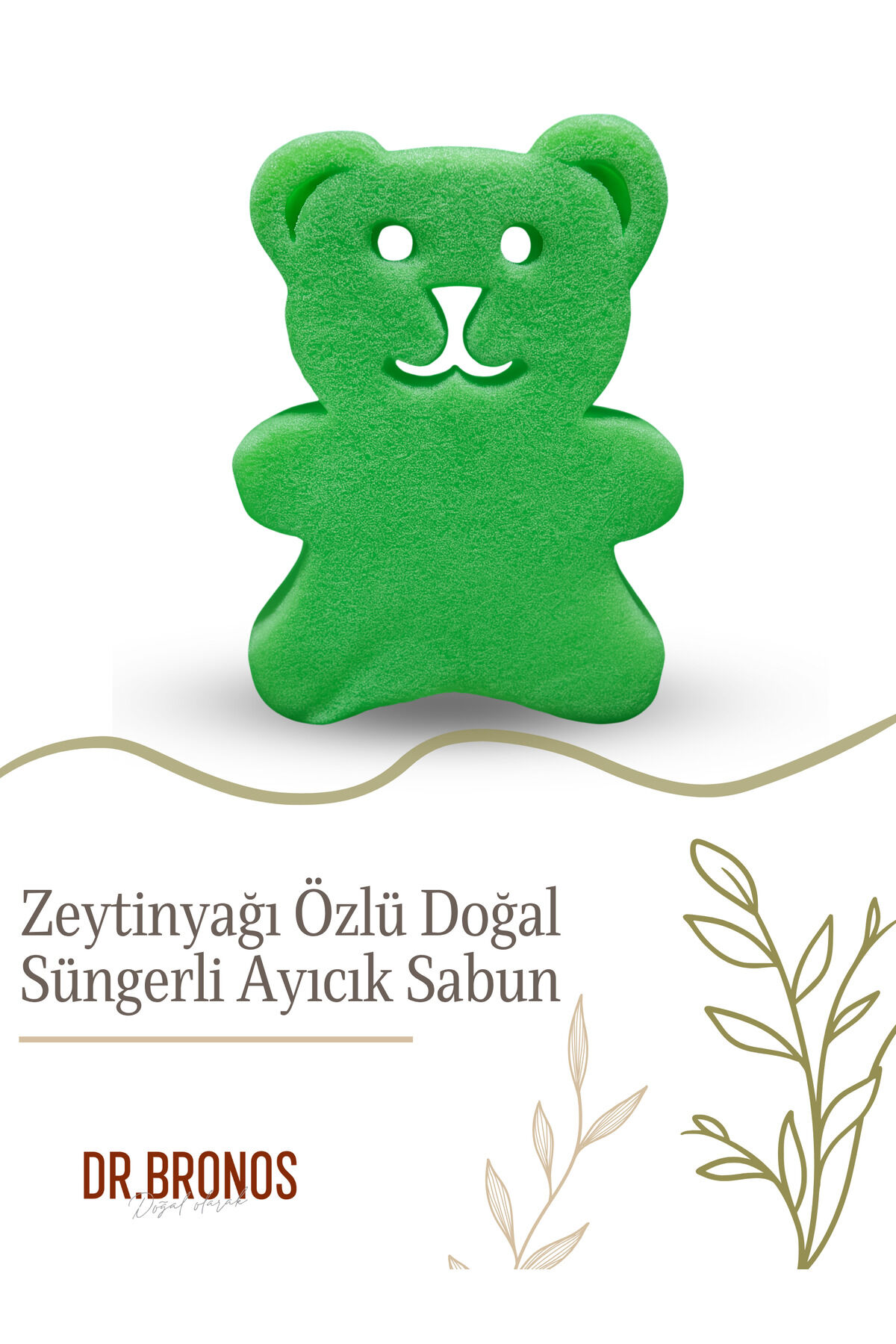Zeytinyağı Özlü Doğal Süngerli Ayıcık Sabunu 135 gr | Yoğun Nemlendirici ve Besleyici Cilt Bakım Sabunu