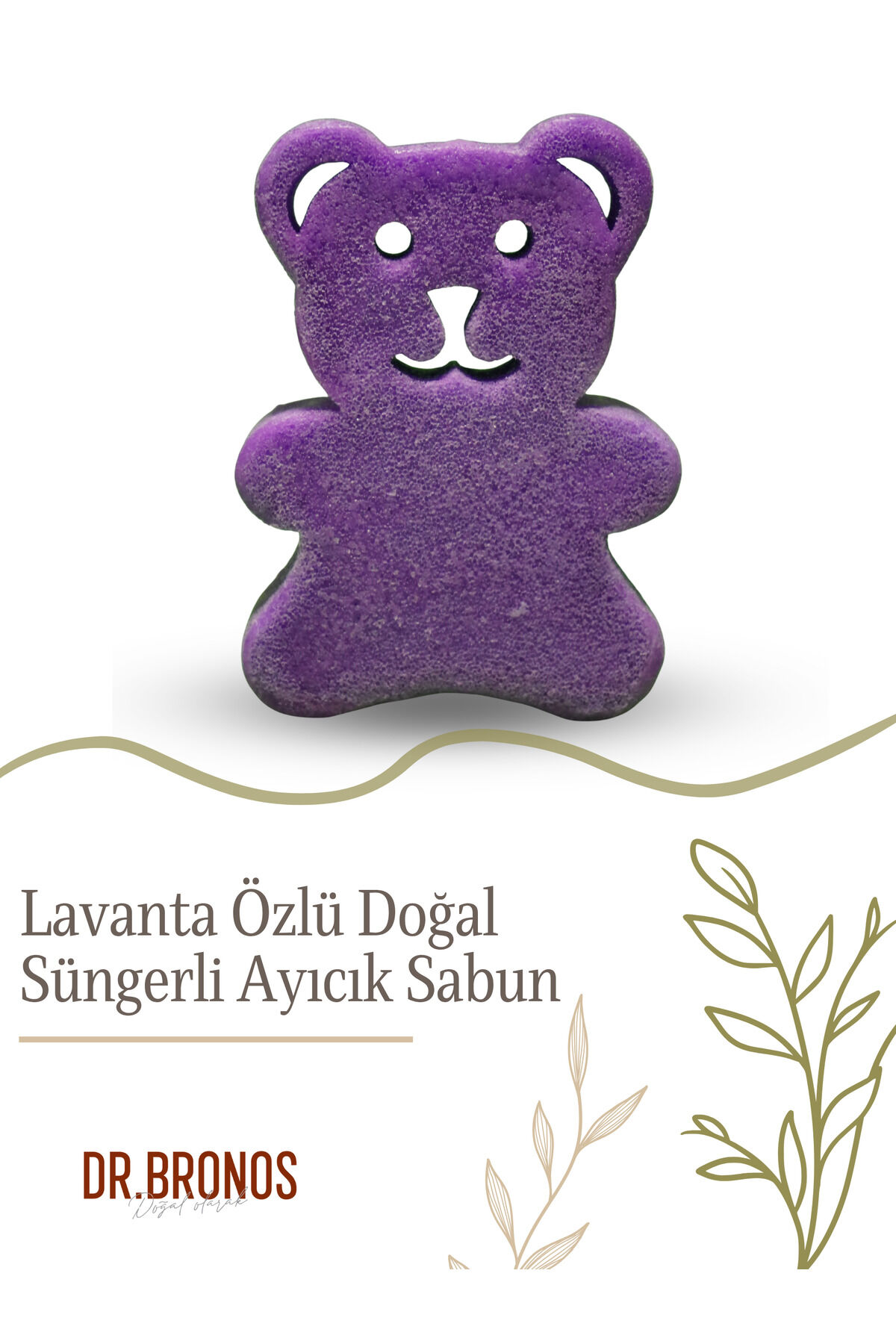 Lavanta Özlü Doğal Süngerli Ayıcık Sabunu 135 gr | Rahatlatıcı ve Yatıştırıcı Cilt Bakım Sabunu