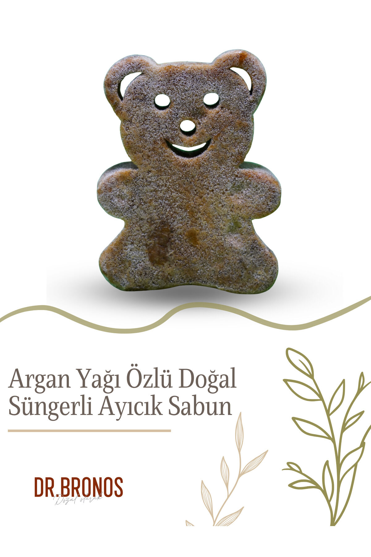 Argan Yağı Özlü Doğal Süngerli Ayıcık Sabunu 135 gr | Yoğun Nemlendirici ve Yenileyici Cilt Bakım Sabunu