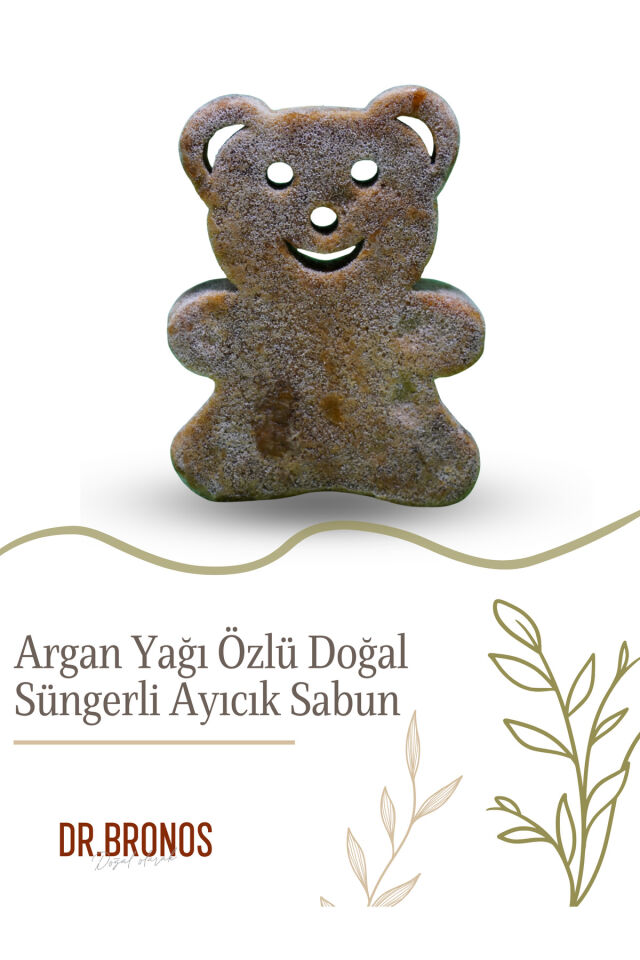 Argan Yağı Özlü Doğal Süngerli Ayıcık Sabunu 135 gr | Yoğun Nemlendirici ve Yenileyici Cilt Bakım Sabunu