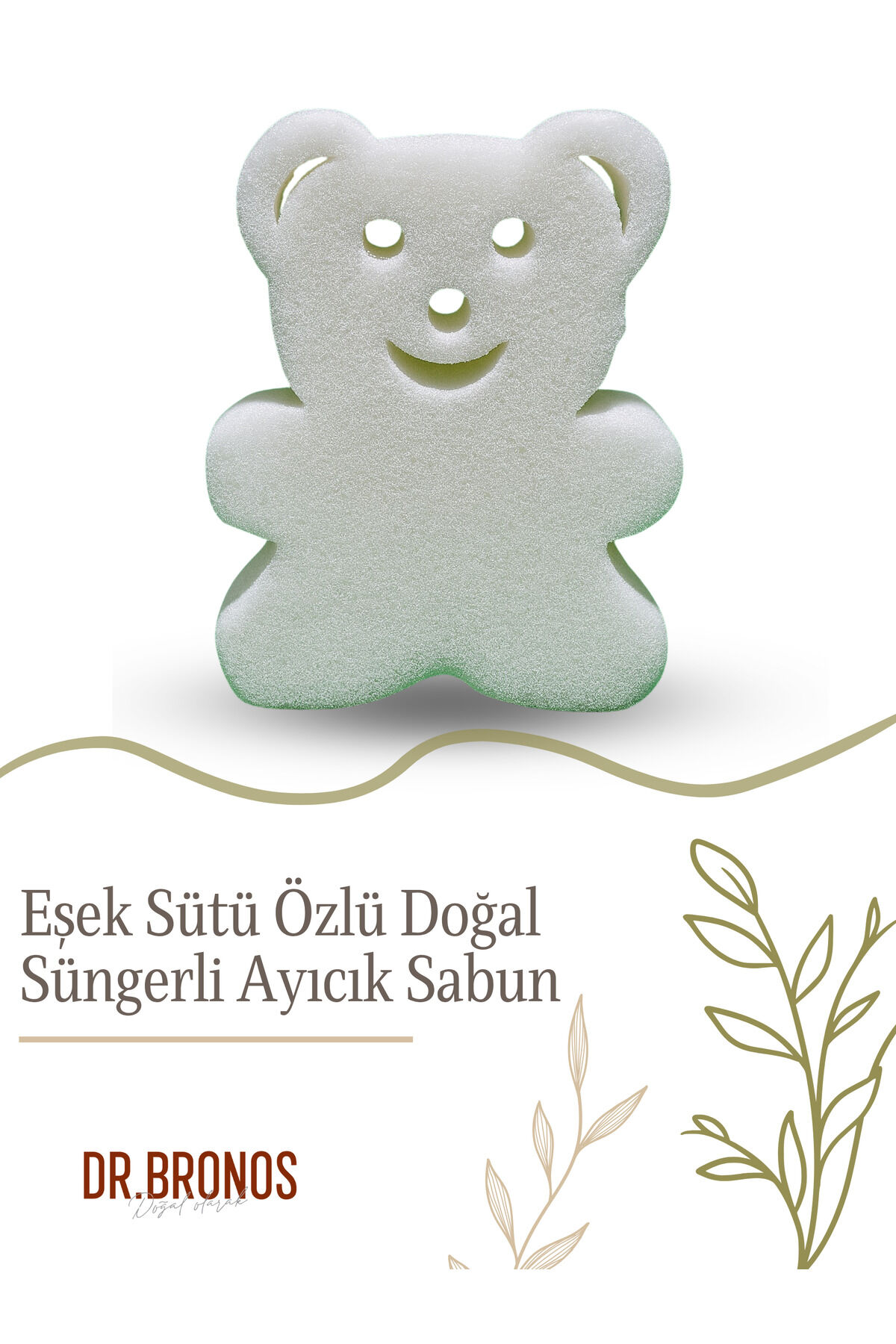 Eşek Sütü Özlü Doğal Süngerli Ayıcık Sabun 135 gr
