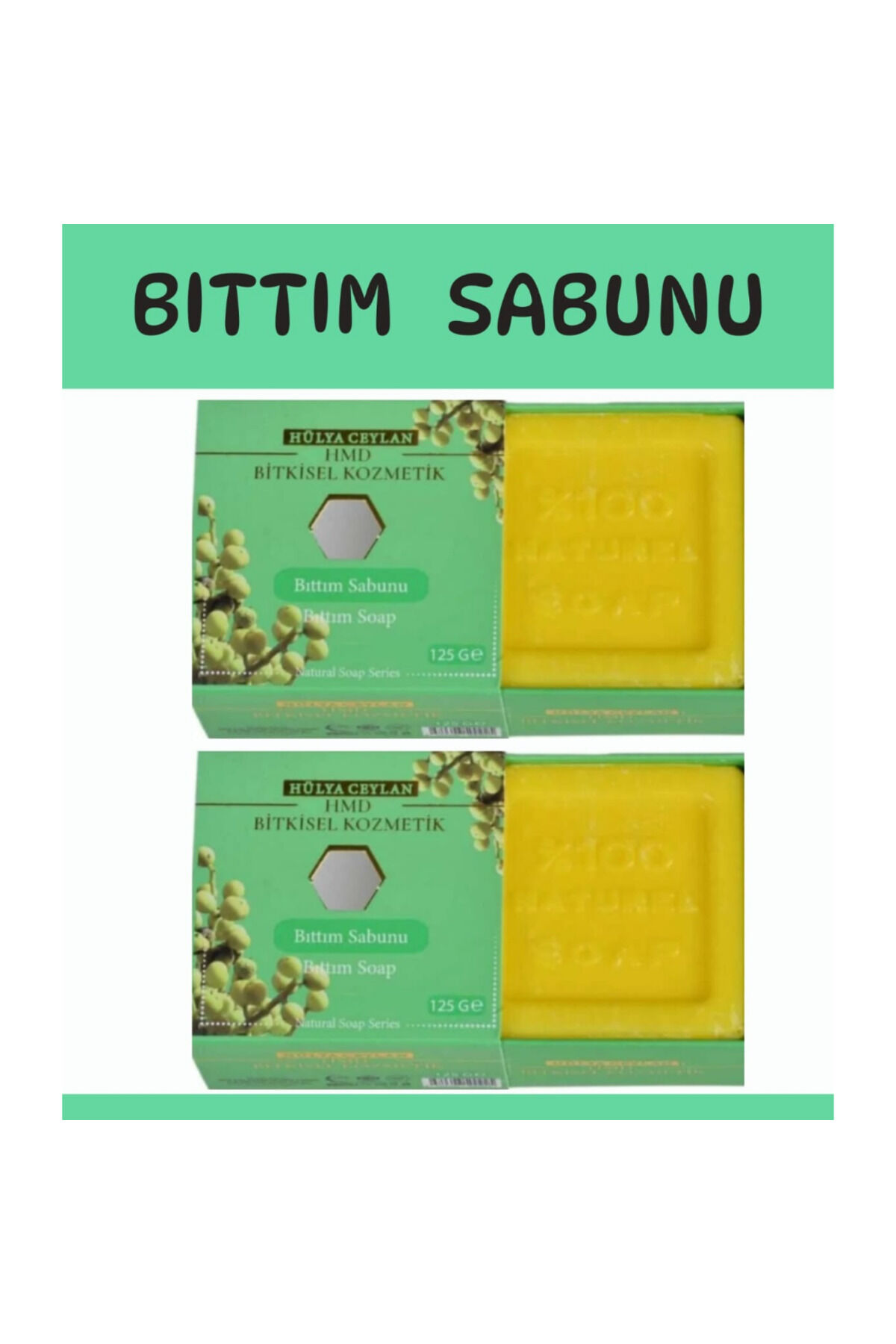 Doğal Bıttım Sabunu 2 x 125 gr | Saç ve Cilt Bakımı İçin Derinlemesine Arındırıcı, Besleyici ve Geleneksel Sabun Seti