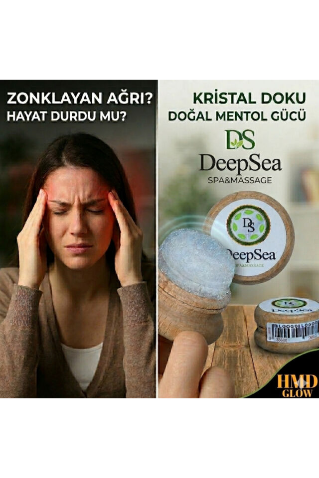 Doğal Kristal Mentol Migren Taşı 6 Ad.-125 gr Hmd Sabun Hediye-Baş, Şakak, Boyun ve Ense İçin Ferahlatıcı ve Rahatlatıcı Bakım Taşı