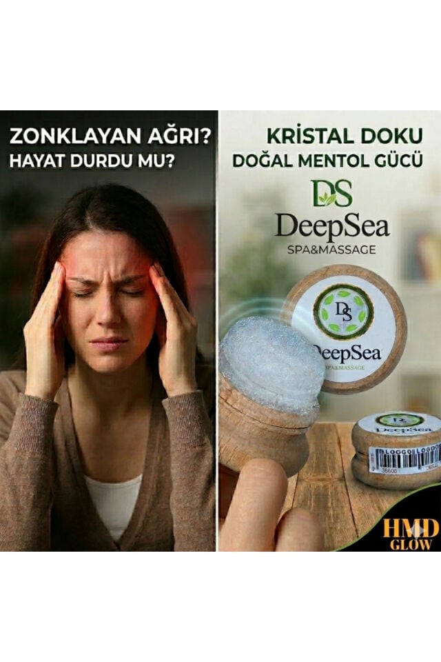Doğal Kristal Mentol Migren Taşı 3 Adet + Hediye Sabun | Ferahlatıcı ve Rahatlatıcı Bakım Taşı