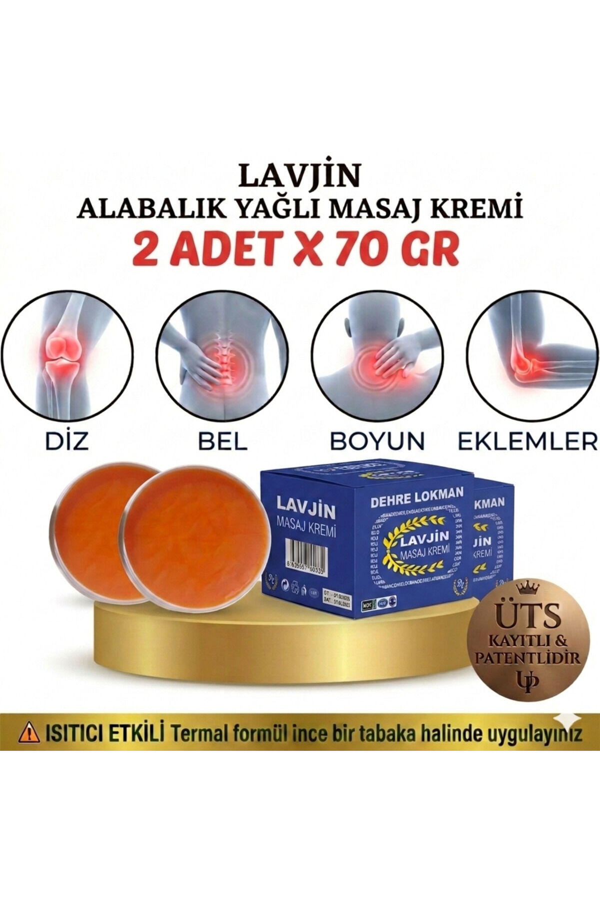 Lavjin Masaj Kremi 2 x 70 gr | Rahatlatıcı ve Isıtıcı Özel Masaj Kremi Seti