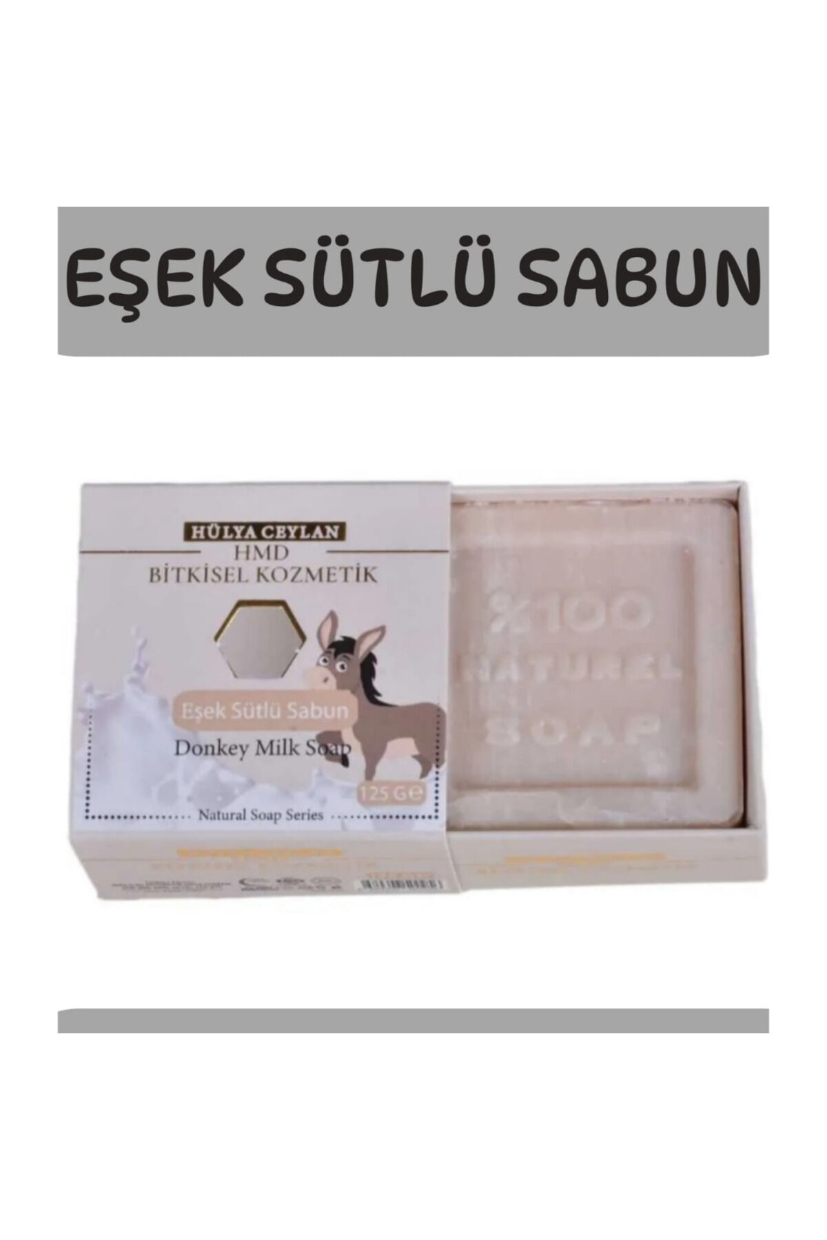 Eşek Sütü Sabunu 125 gr | Yoğun Besleyici, Nemlendirici ve Yumuşatıcı Doğal Bitkisel Sabun