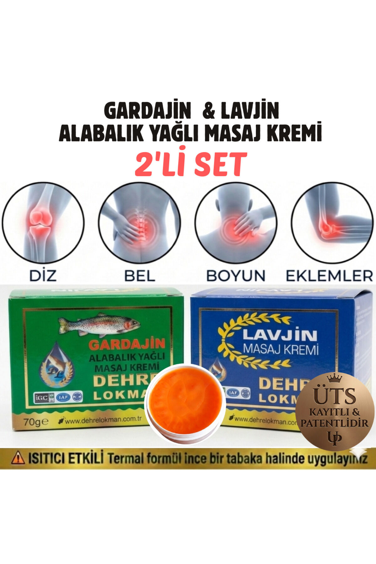 Gardajin Alabalık Yağlı Masaj Kremi + Lavjin Masaj Kremi - 2'li Set