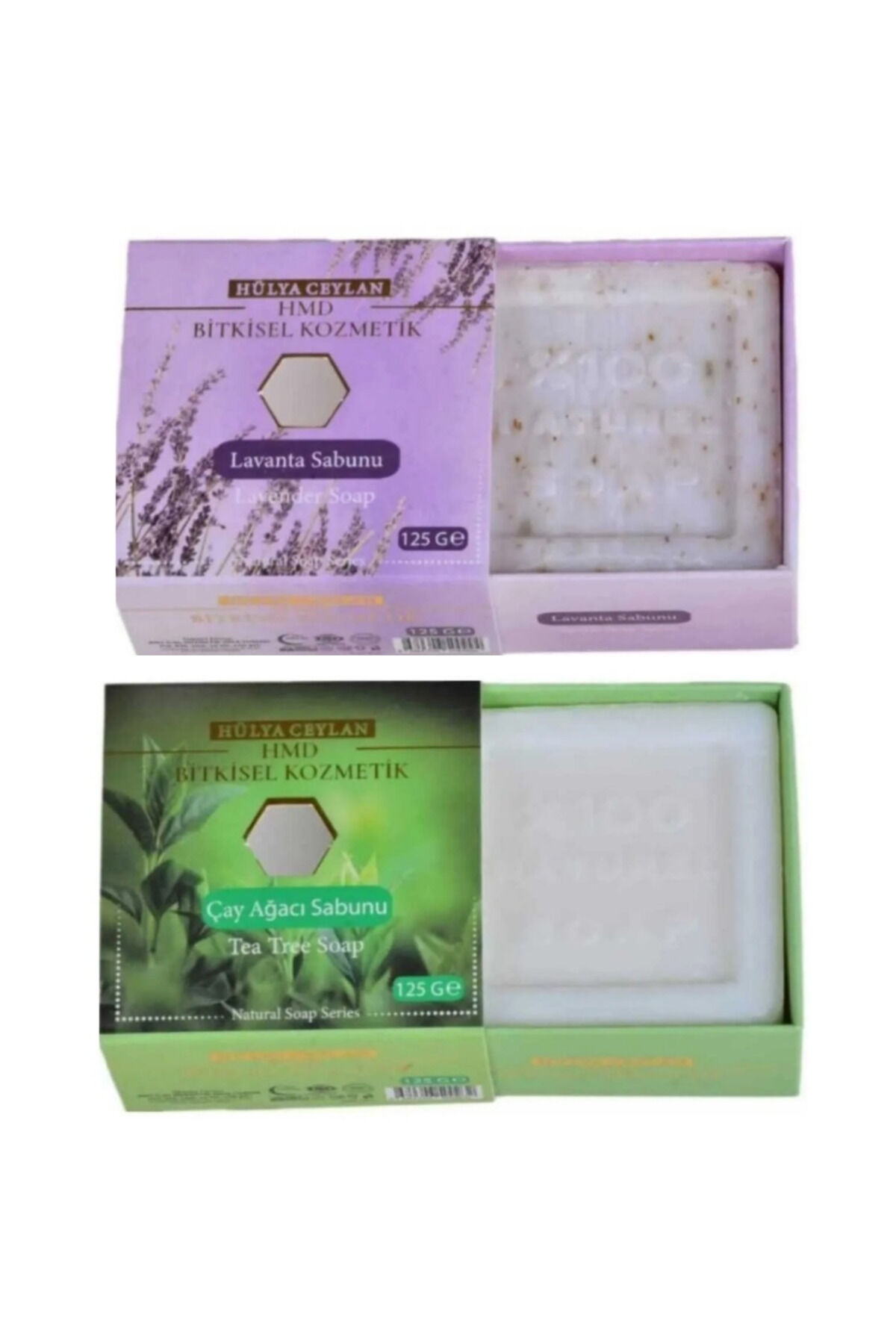 Lavanta ve Çay Ağacı Sabun 2 x 125 gr | Yatıştırıcı, Arındırıcı ve Ferahlatıcı Doğal Bitkisel Sabun Seti