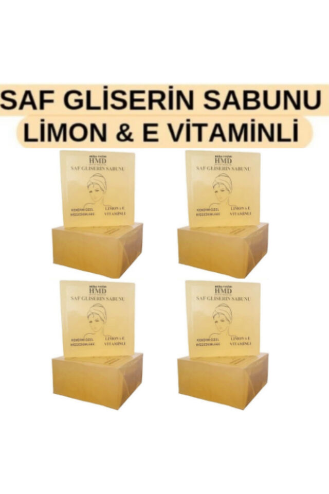 Saf Gliserin Sabunu 120 Gr X 2 Ad.Limon & E Vitaminli Arındırıcı,Onarıcı,Besleyici,Nemlendirici %100 Doğal Bitkisel Şeffaf Gliserin Sabunu