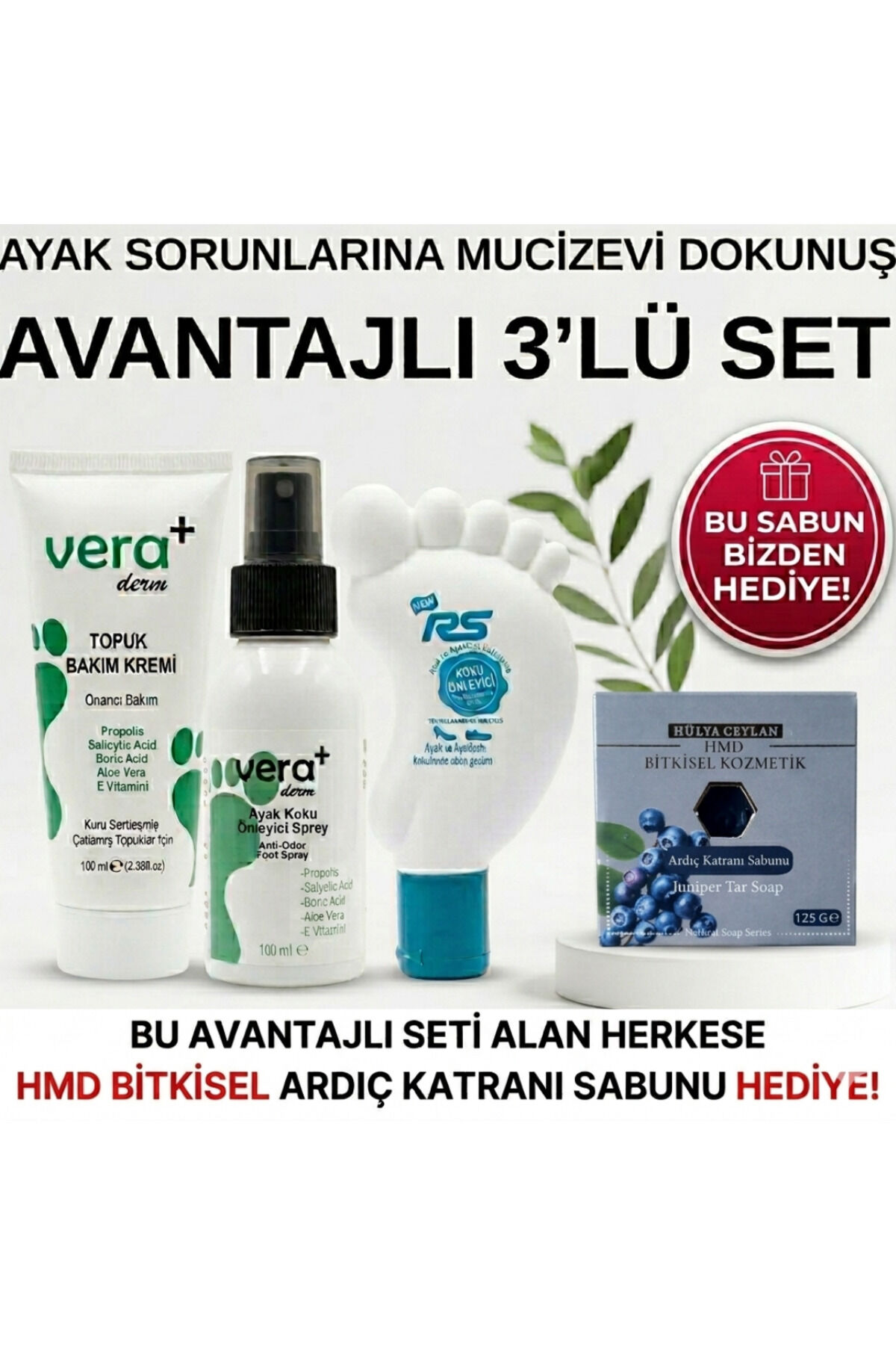 Ayak Koku Önleyici ve Bakım Seti | Kötü Koku, Mantar ve Topuk Çatlaklarına Karşı Kapsamlı ve Etkili Koruma Paketi