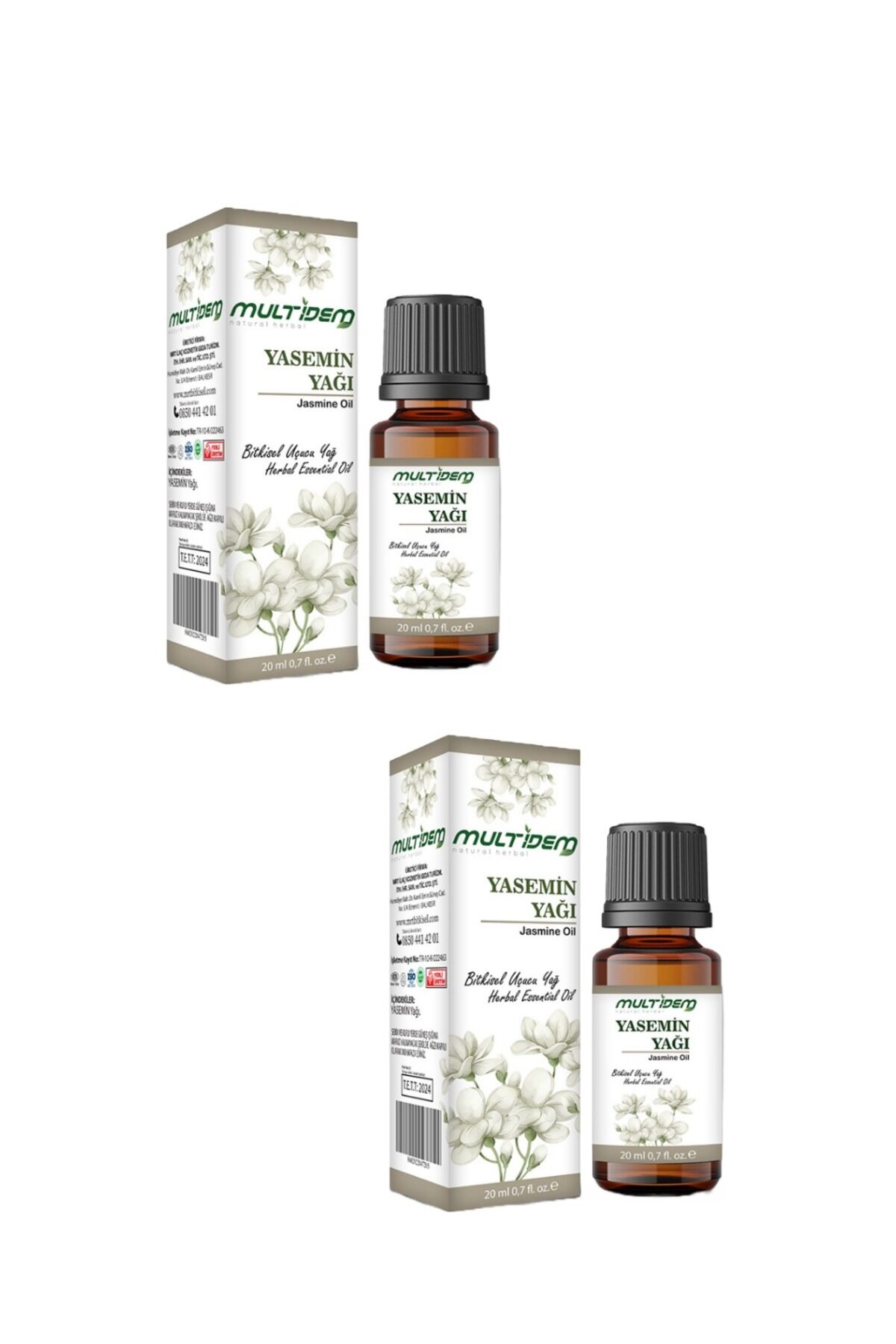 Yasemin Yağı 2 x 20 ml | Rahatlatıcı, Büyüleyici Kokulu ve Besleyici Cilt Bakım Yağı Seti