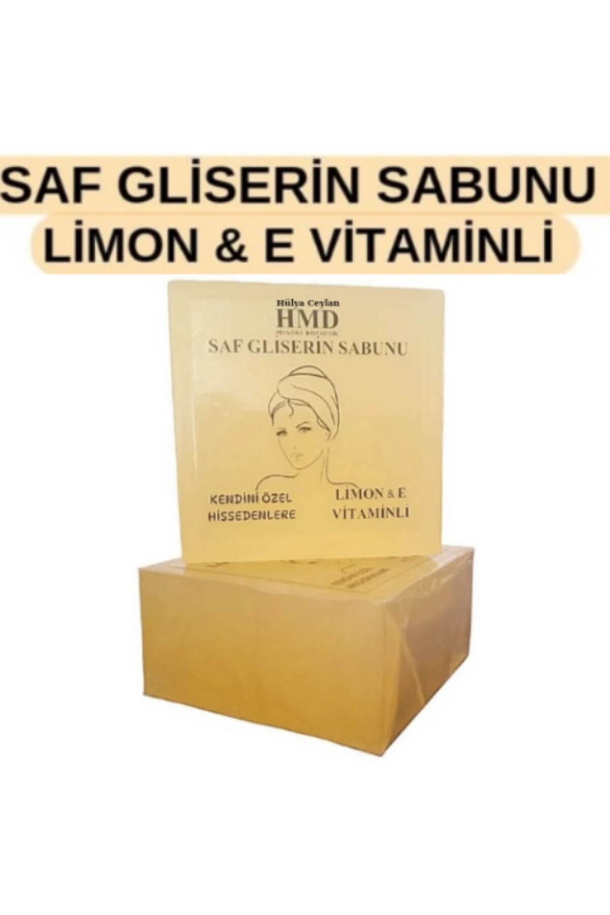 Saf Gliserin Sabunu 120 Gr Limon & E Vitaminli Arındırıcı, Onarıcı, Besleyici, Nemlendirici %100 Doğal Bitkisel Şeffaf Gliserin Sabunu