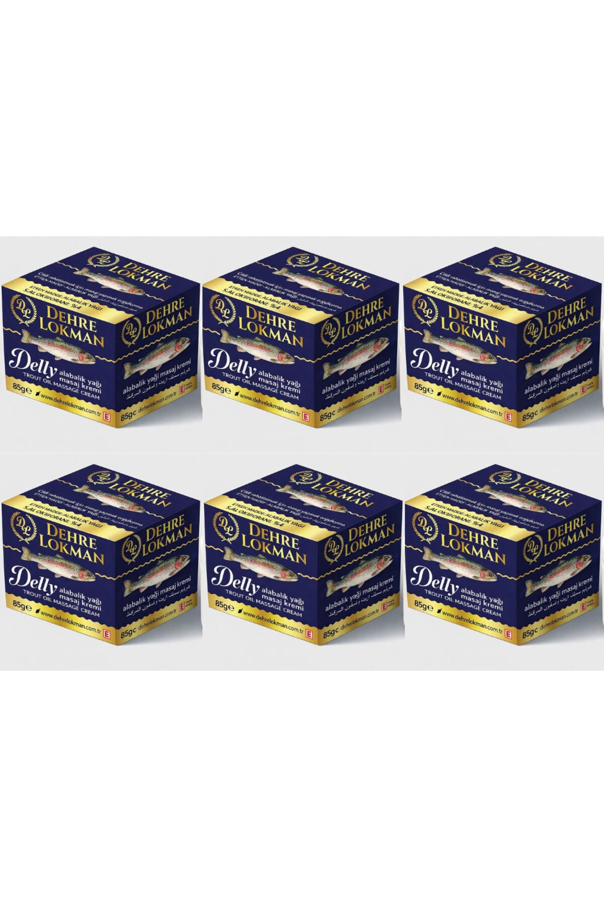 Delly Alabalık Yağı Masaj Kremi 6 x 85 gr | Diz, Bel, Sırt, Boyun ve Eklemler İçin Geliştirilmiş Onarıcı ve Güçlü Bakım Seti