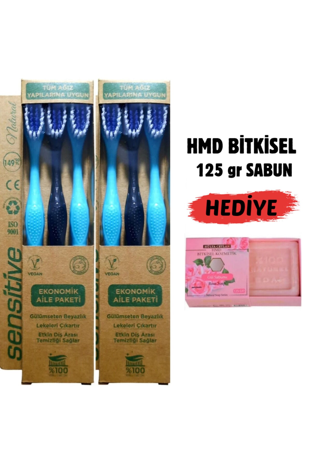 Orta Sert Diş Fırçası 3'lü Avantaj Paketi | Hassas Diş ve Diş Etleri İçin Etkili Temizlik ve Hijyen Seti